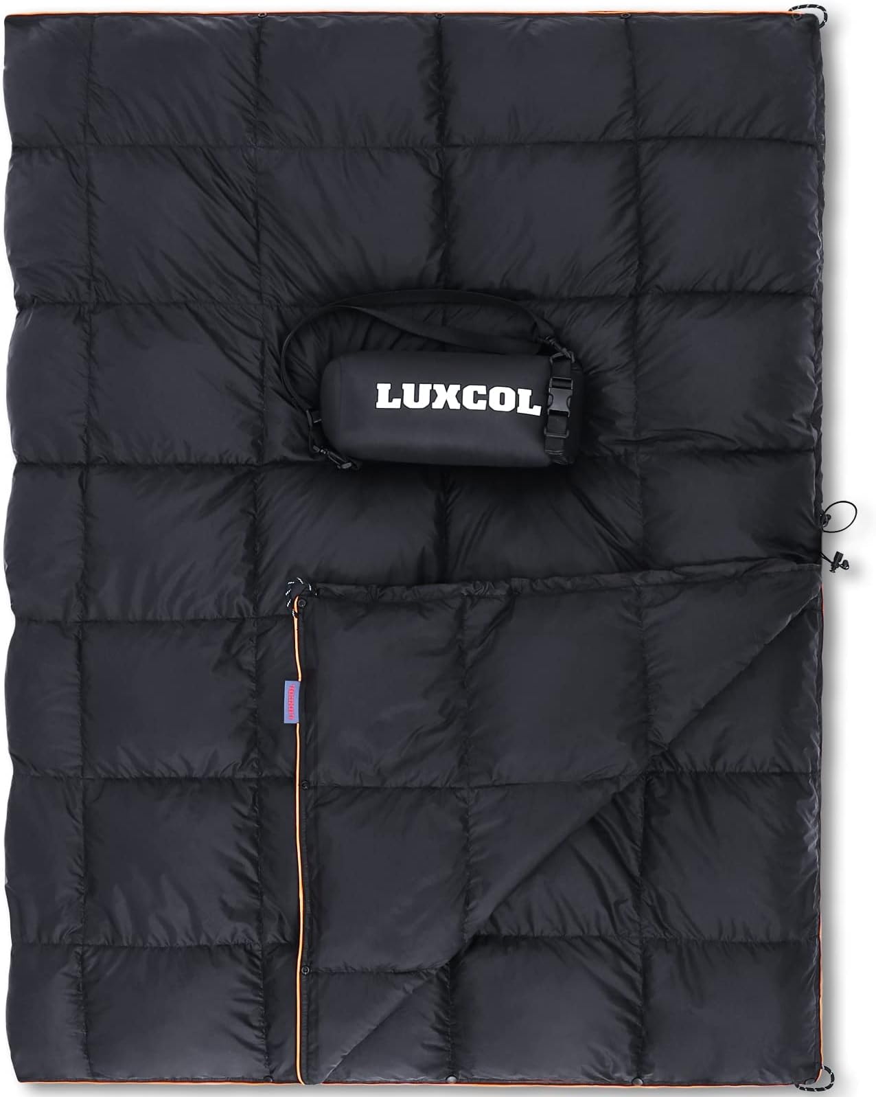 LUXCOLDown Camping Blanket - 700 Fill Power Puffy, Warm, Water Resistant, Lightweight and Portable for Outdoors, Travel, Camping…