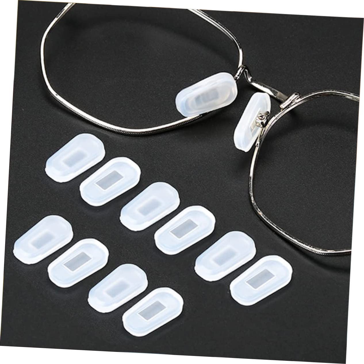 Healvian 5 Set Di Cuscinetti Nasali in Silicone Per Occhiali Comodi E Delicati - Cuscinetti Di Ricambio Per Occhiali 25 Paia * 5