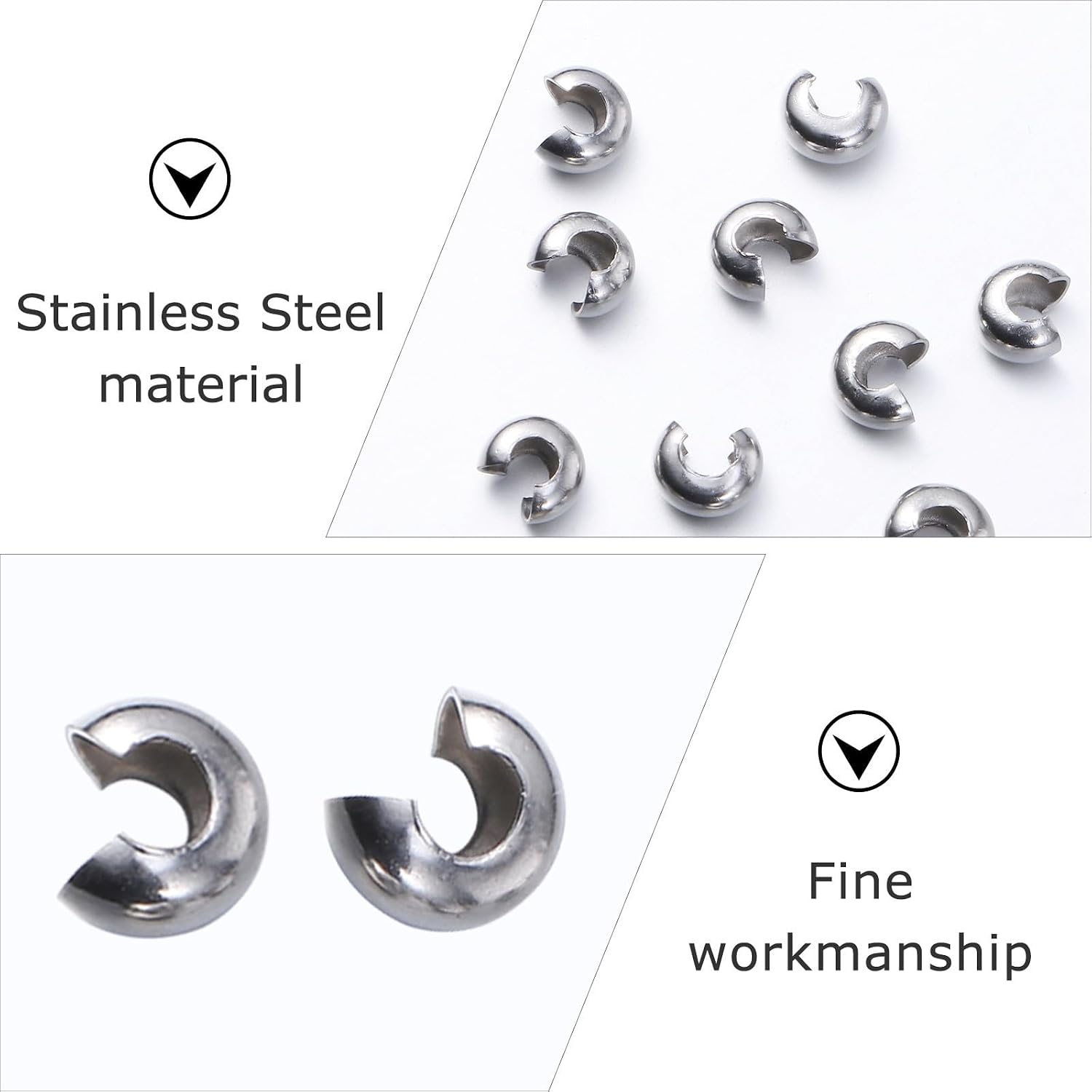 200pcs Stainless Steel Jewelry Clasp Connector for Bracelet