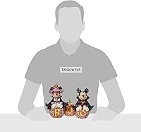Vista 6 de Enesco Disney Traditions by Jim Shore - Figura de Halloween de Mickey y Minnie Mouse, 7.25 pulgadas, multicolor