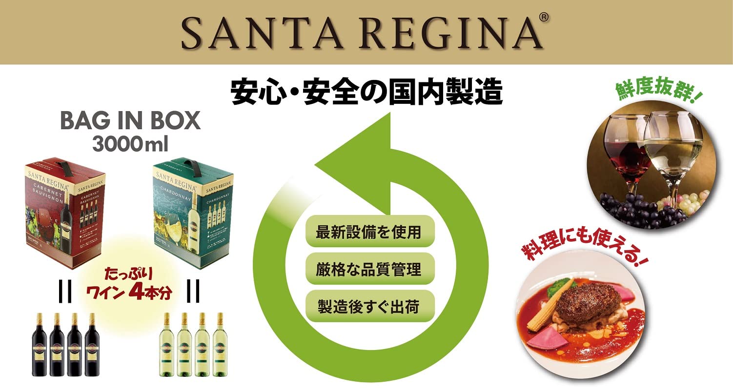Amazon.co.jp: サンタ・レジーナ シャルドネ 箱入りワイン