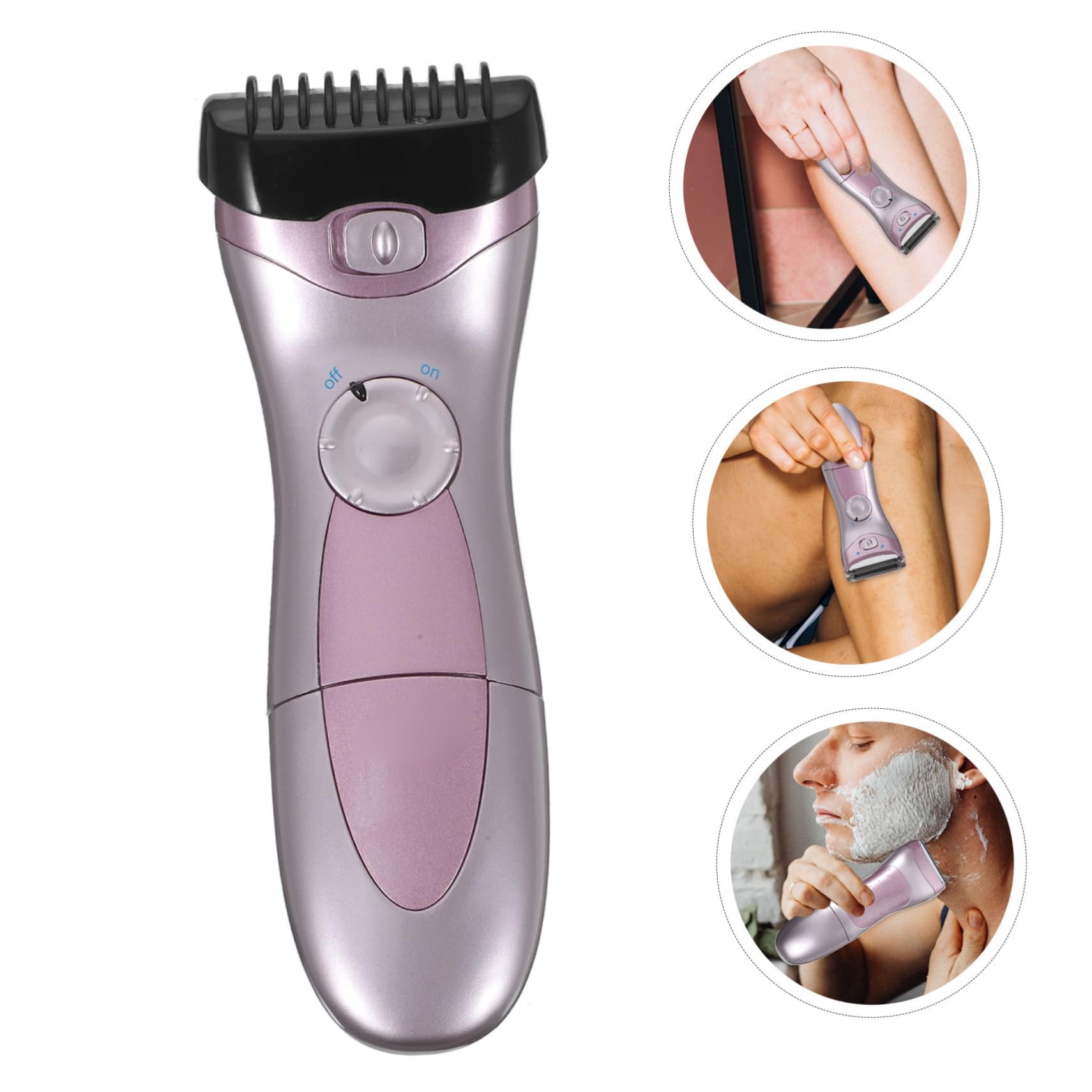 GALPADA Rasoio da donna senza fili per gambe, braccia, viso, ricaricabile, facile da pulire, per uso bagnato e asciutto