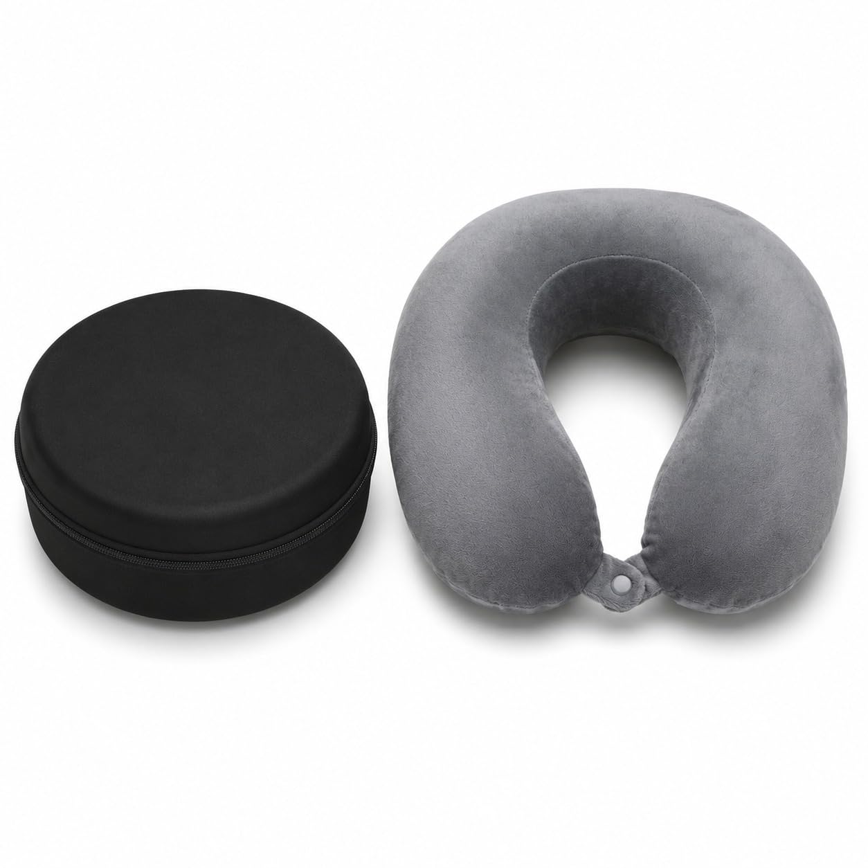 Memory Foam Travel Neck Pillow – 360° U Shaped Head & Neck Support Cushion with Snap Button, Soft Breathable Portable Cervical Pillow for Airplane, Car, Train & Office Travel with Black case-image-25