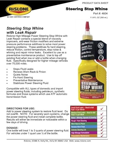 Rislone High Mileage Steering Stop Whine With Leak Repair #TOP3