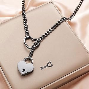 Amazon.com: Decixde Slip Chain Necklace for Women Heart O