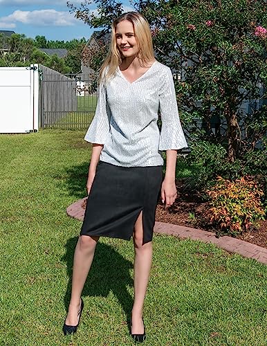 GRACE KARIN Camicetta da Donna con Paillettes