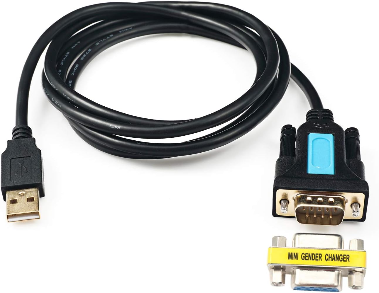 CABLEDECONN USB to RS232 Adapter with Prolific PL2303 Chipset USB2.0 Male to RS232 Female DB9 Serial Cable 2m 6ft for Windows XP,Windows Vista,7,8,10,Mac OS 10.6 Above Linux