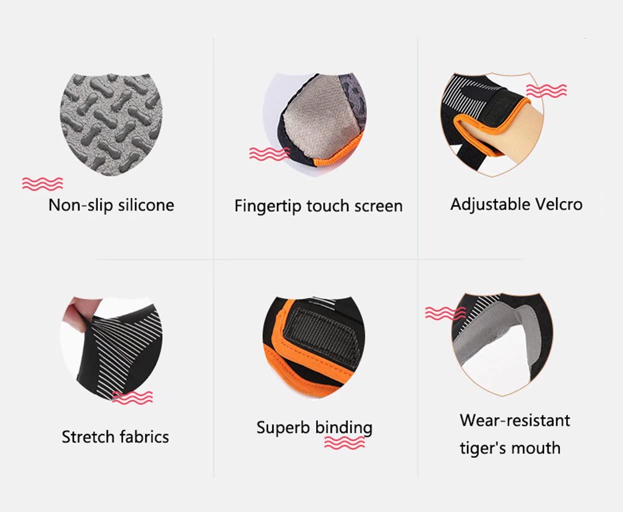 Guantes de Pantalla táctil para Mujeres y Hombres, Guantes de Ciclismo al Aire Libre, Guantes de protección Solar para Dedos completos para Ciclismo al Aire Libre, Correr, Conducir