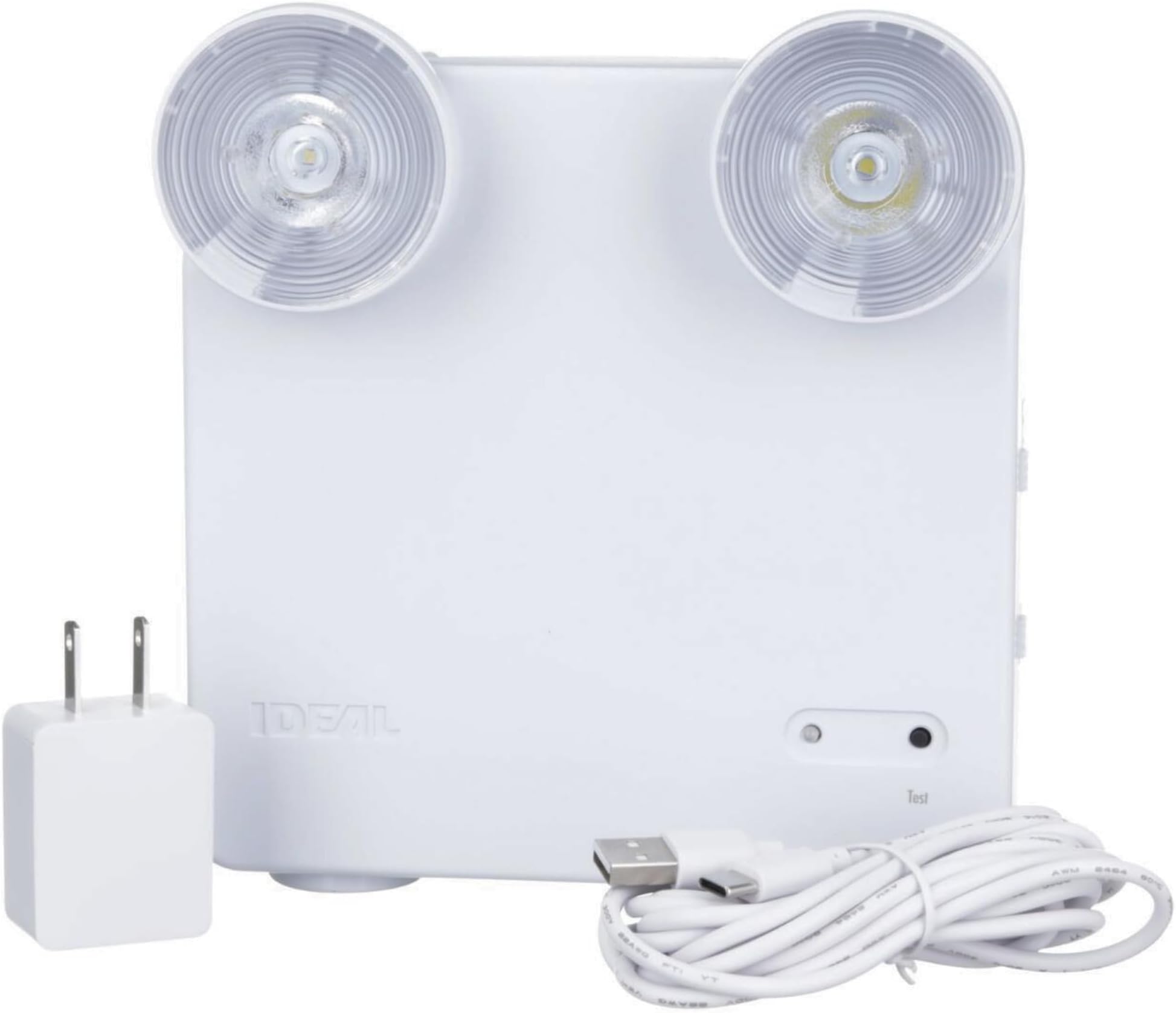 Ideal Security Rechargeable LED Power Failure Light, Adjustable Heads, up to 48 Hours, 80-140 Lumens, Emergency Light for Home, Prepared for Power Outages, White