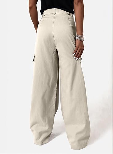 Miniatura 5 de Dokotoo Womens High Waisted Wide Leg Cargo Pants Baggy Casual Work Pants with 4 Pockets