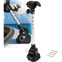 MKA-60 1862060 Trolling Motor Stabilizer Mount Compatible with Minn Kota Terrova Ulterra PowerDrive Riptide 1991-2023, Fold-Down Bracket with Adjustable Arm, Marine Grade Anti-Bounce Mount