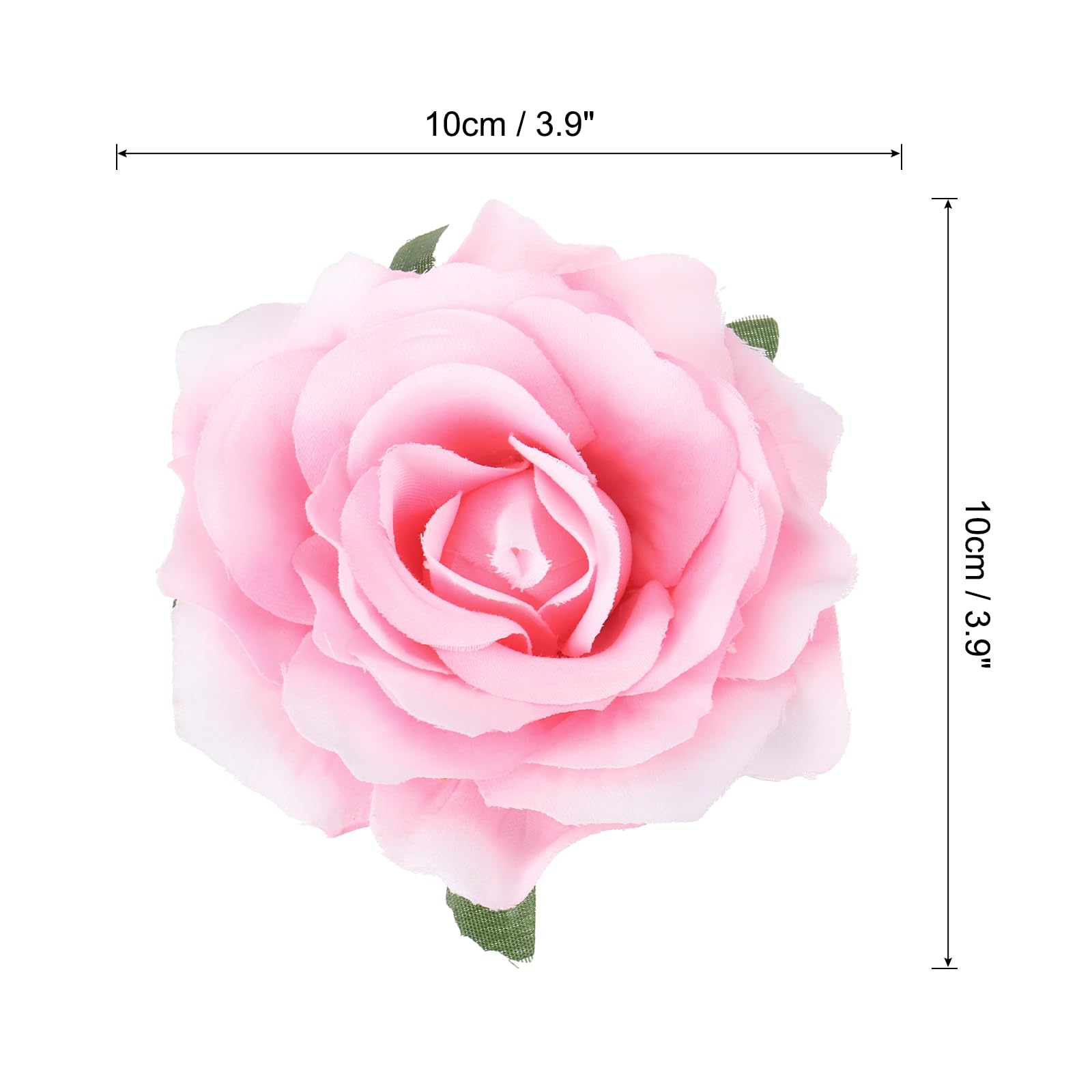 QUARKZMAN 5 Pz Fermagli per Capelli con Fiore di Rosa, Forcine per Capelli con Fiore da 4 Pollici, Spilla a Fiore per Accessori per Capelli da Donna, Bianco Rosa