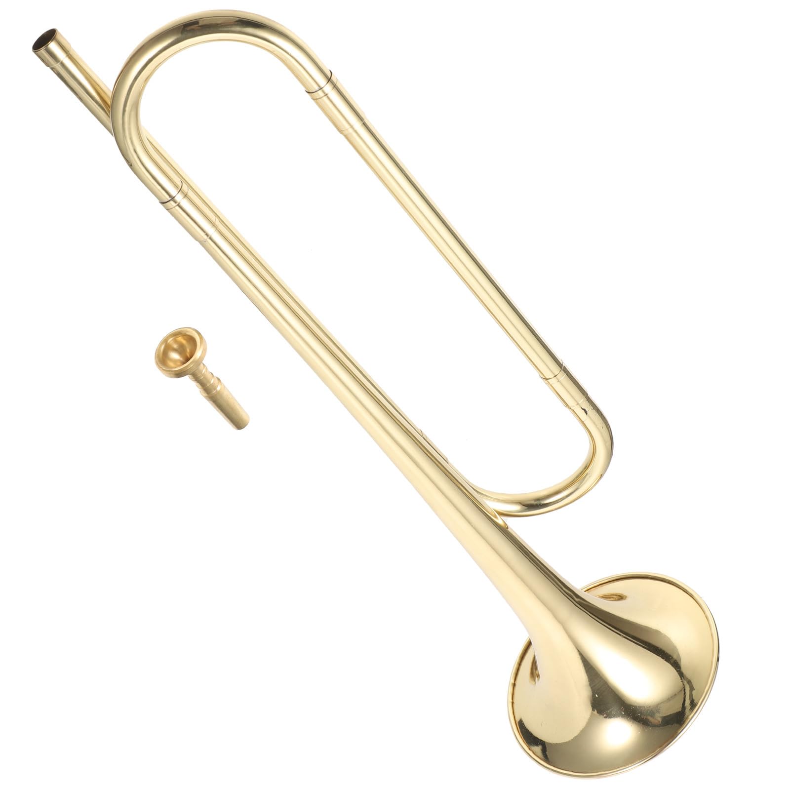 MAGICLULU Trompeta Bemol para Principiantes Diseño Creativo de Latón Dorado y Decoración Artística, Adecuado para Niños que Comienzan en Instrumentos Musicales