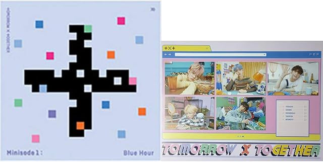 TXT TOMORROW X TOGETHER Minisode1 : Blue Hour Album (R Version) CD+Poster+Photobook+Paper Sticker+Lyric Paper+Behind Book+Photocard+Postcard+(Extra 4 Photocards)