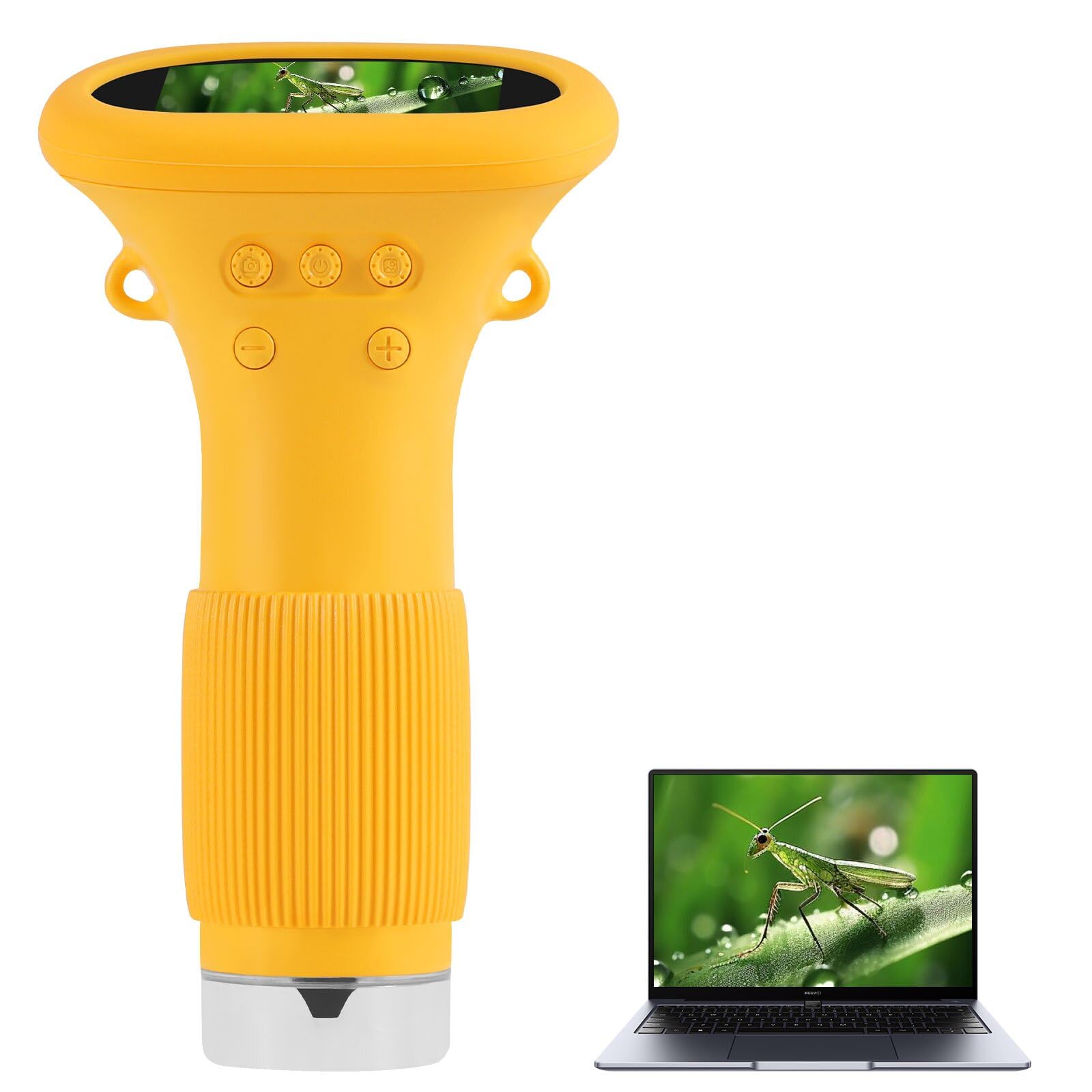 Crspexil Microscope, Digital Microscope,Holding Magnifying Glasses，2’’ IPS,2 MP,4 Zoom Buttons,1000x Magnification,Observe Circuit Boards/Plants/Coins