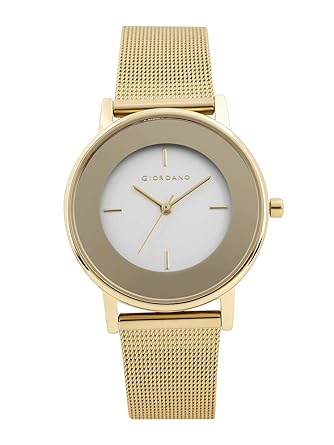 Giordano Analog Watch for Women with Stylish Mesh Band Water Resistant Fashion Watch|3 Hands Mechanism Wrist Watch for Ladies to Compliment Your Look/Ideal Gift for Female - A2052