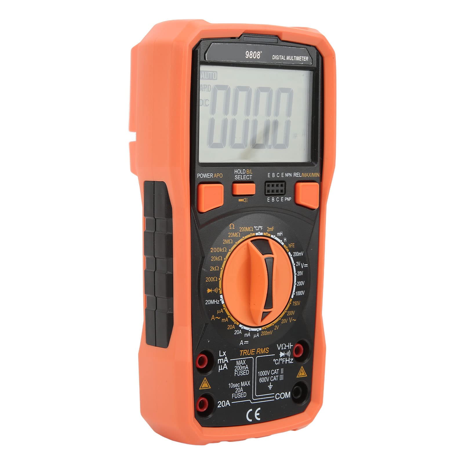 9808+ Accuratezza Ad Alta Precisione Digital Multimetro Multifunzionale Tester Elettrico Misurazione della Corrente di Tensione di Tensione AC CC Capacità