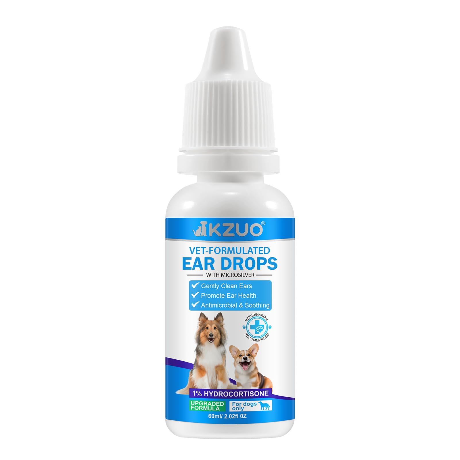Dog Ear Infection Treatment, Dog Ear Drops with 1% Hydrocortisone for Dog, for Dog Yeast Infection, Soothe Itching, Redness, & Swelling - Vet Recommended