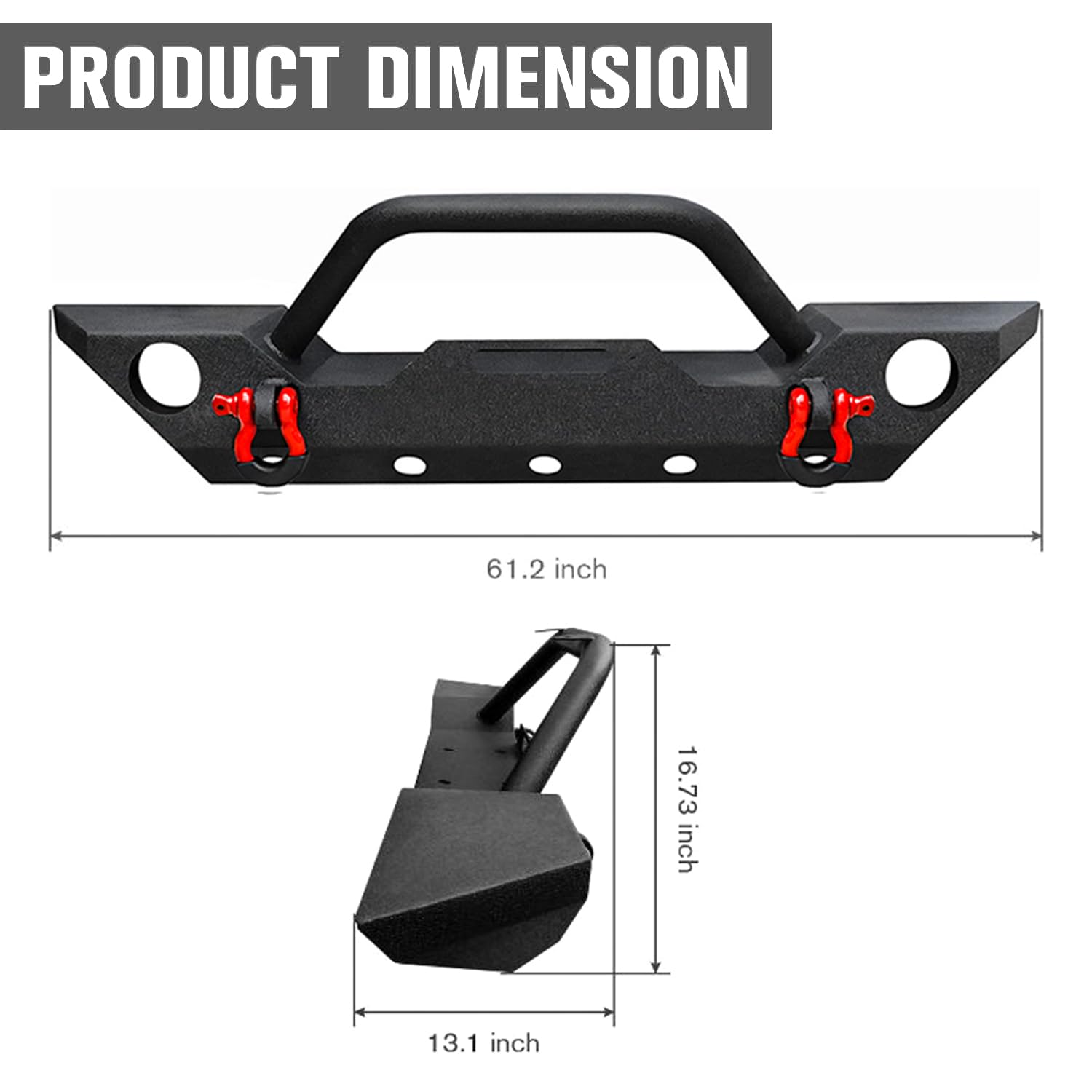 Amazon.co.jp: ラングラーJK用フロントバンパー+リアバンパー、AAIWA