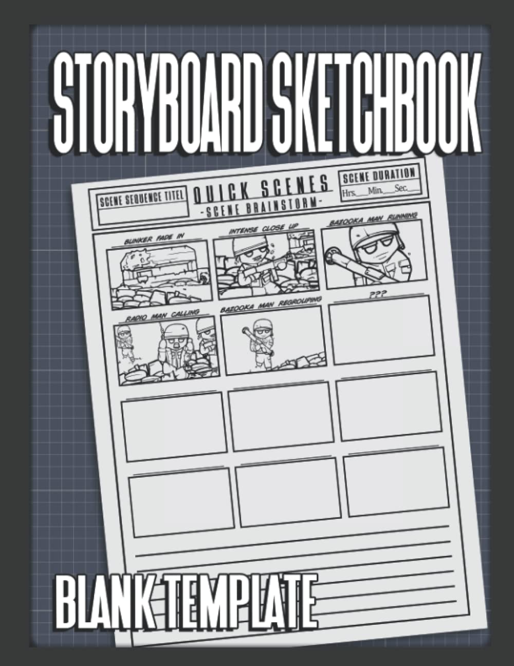 Storyboard Sketchbook Blank Template: Sketchbook with 200 Blank Template Pages for Storyboard and Storyline Creation. perfect for Concept Art and Visualising Storytelling
