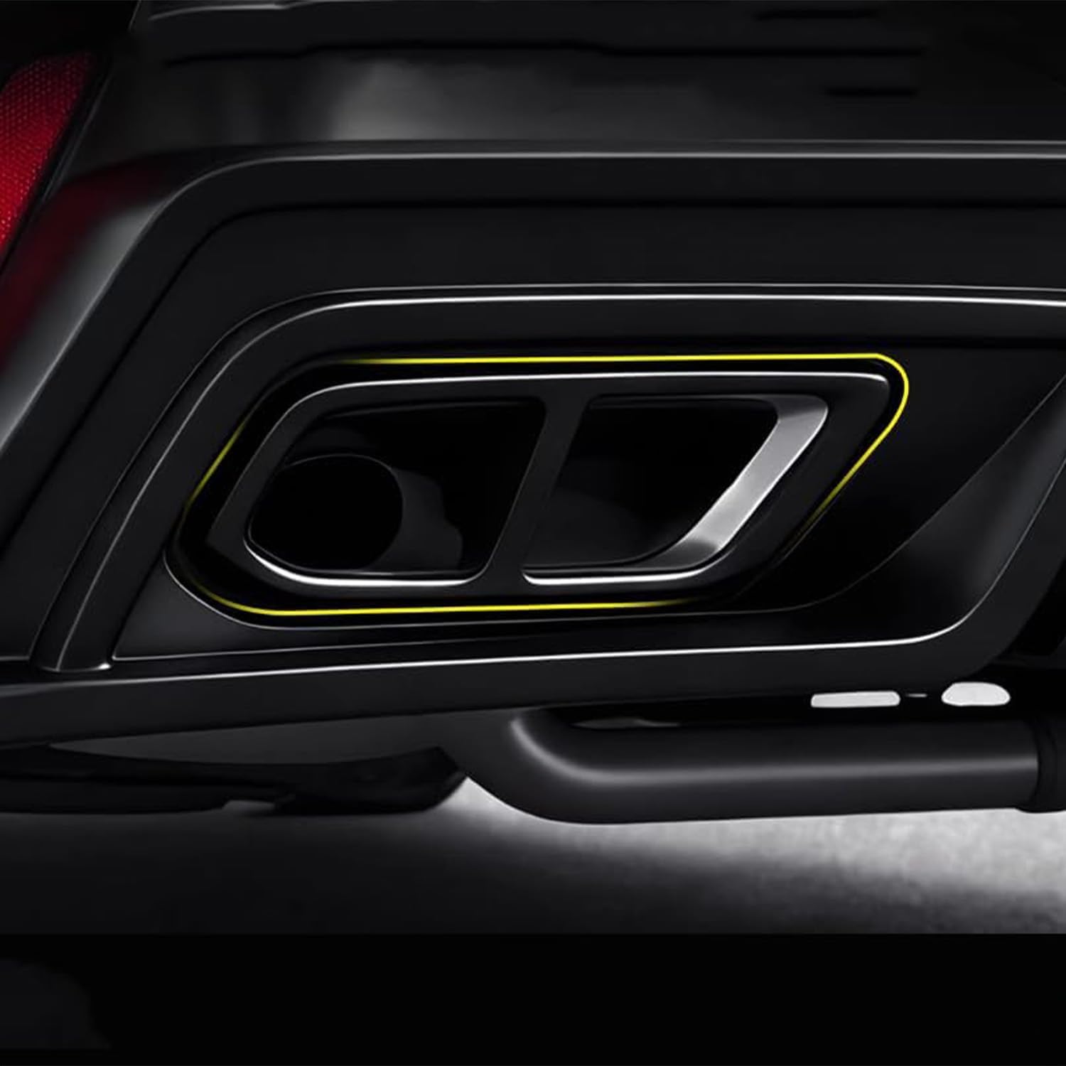 HIGH FLYING for Honda CRV CR-V 2023-2026 Car Accessories Tail Pipe Mufflers Exhaust End Tip Overlay Cover Trim Glossy Black Stainless 2pcs