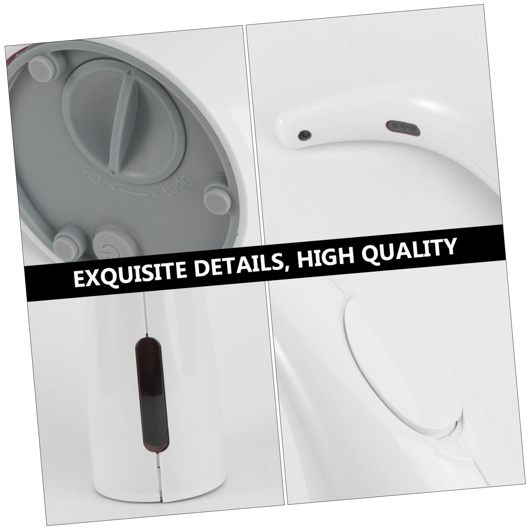 TOPBATHY Distributore Sapone Automatico da 300ml, Sensore di Movimento in Abs Bianco Dosatore Sapone Liquido senza Batteria, per Bagno e Cucina