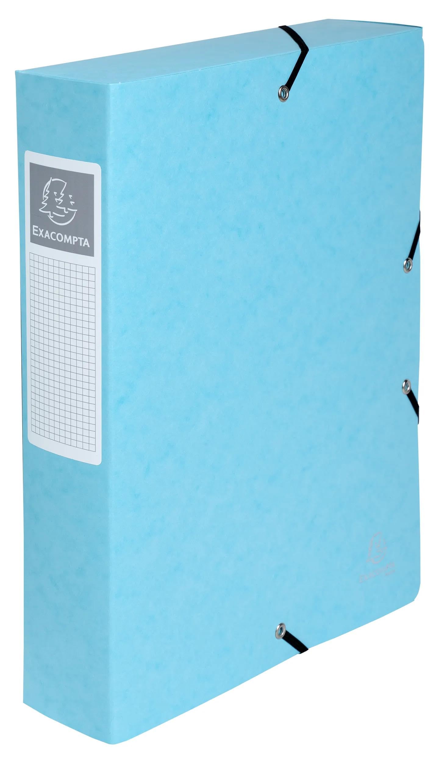 Exacompta - Rif. 59570E - 8 scatole per documenti Aquarello, dorso 6 cm, in carta lucida 600 g/m2, dimensioni 25 x 33 cm, per documenti A4, consegnate montate