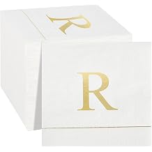 Ottin Monogrammed Letter R 120 Packs Initial Paper Cocktial Napkins 5