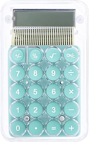 Miniatura 1 de Linda calculadora transparente de dibujos animados para estudiantes, 8 dígitos, función estándar, calculadora electrónica de escritorio