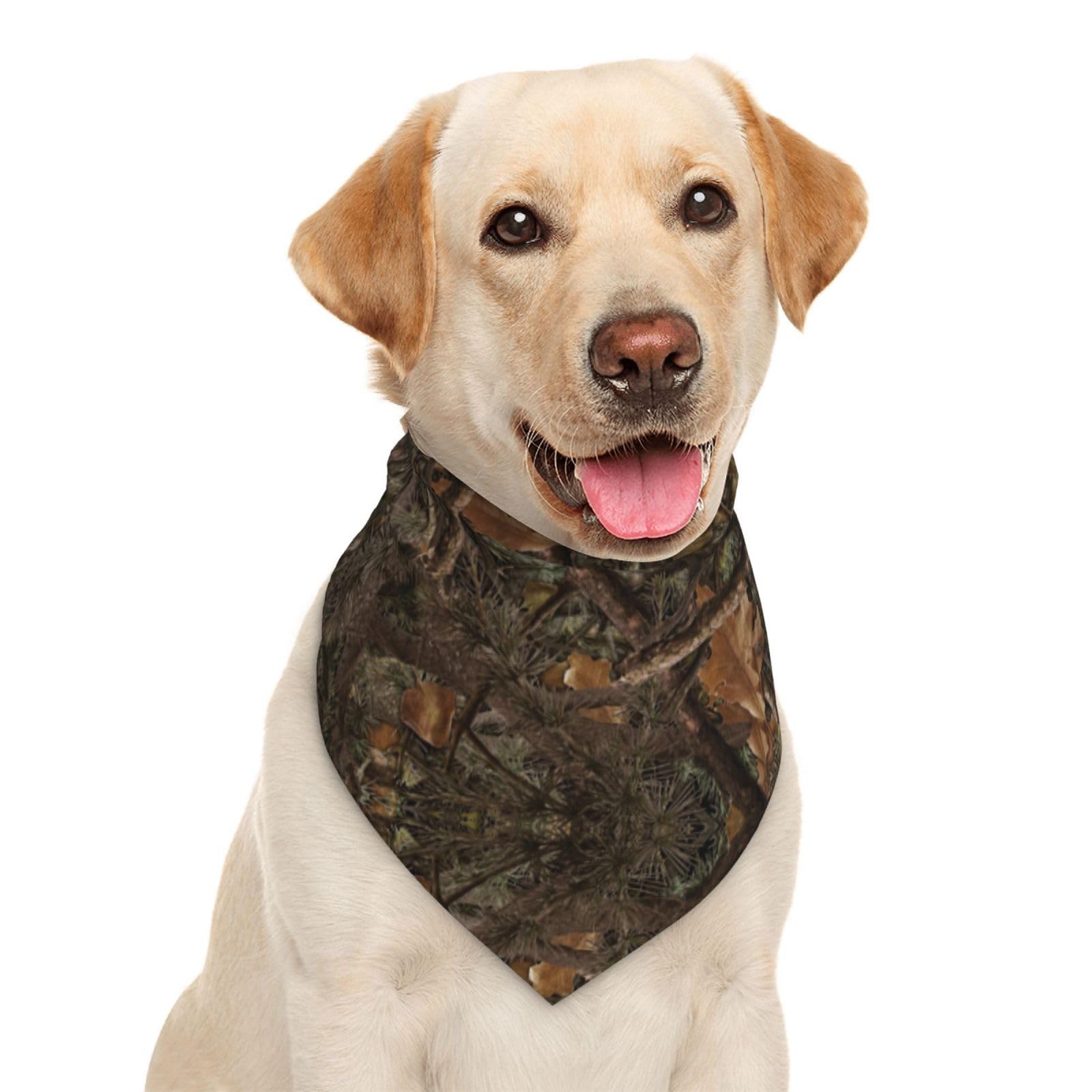 Camouflage Camo Hunting Tropical Jungle Dog Bandana Scarf Triangle Bibs Pet Accessories Cat Kerchief