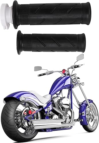 Miniatura 5 de Pissente Empuñadura de motocicleta, 2 piezas de goma antideslizante para motocicleta comodidad manillar mano agarre empuje agarre reemplazo para