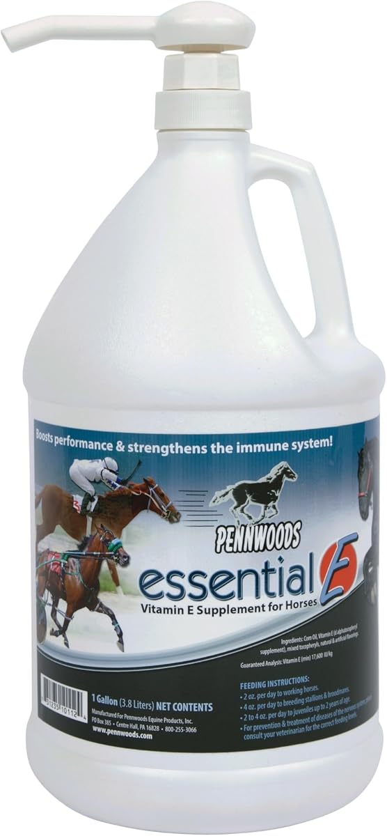 Pennwoods Essential E: Suplemento equino de vitamina E para caballos, 1 galón