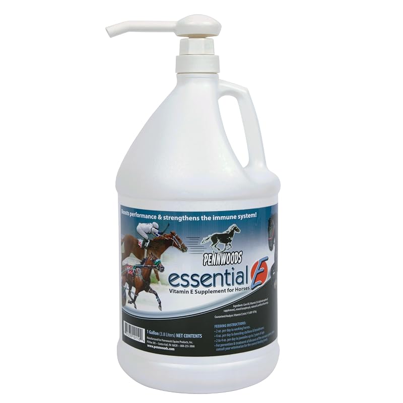 Pennwoods Essential E Suplemento Líquido de Vitamina E para Cavalos, 3,79 L