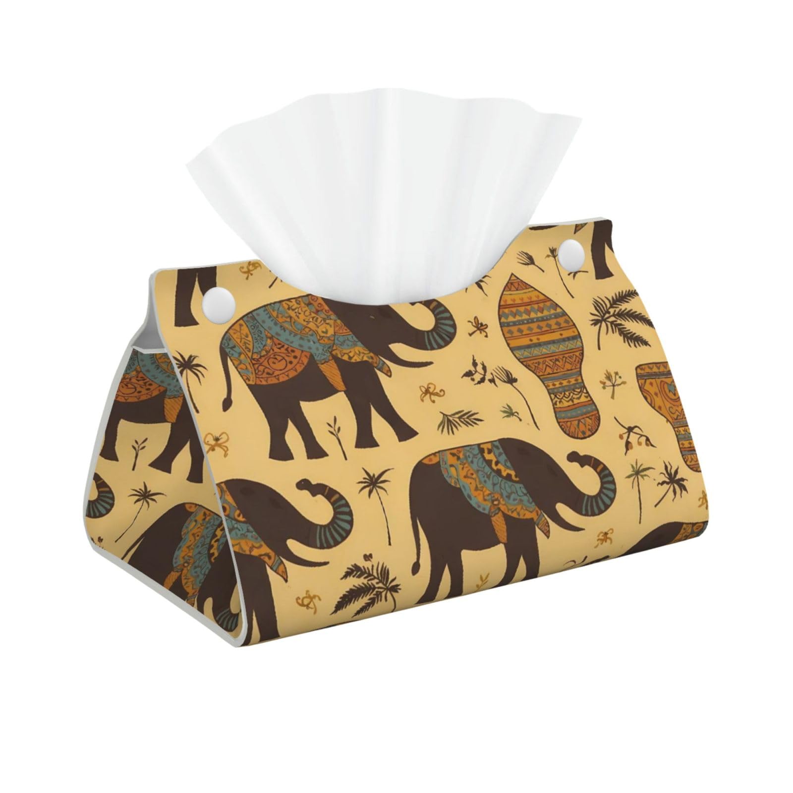 Africa Elephant Long Tissue Box Cover Holder Home Decor Aesthetic 7.87'' x 5.12'' x 0.98''