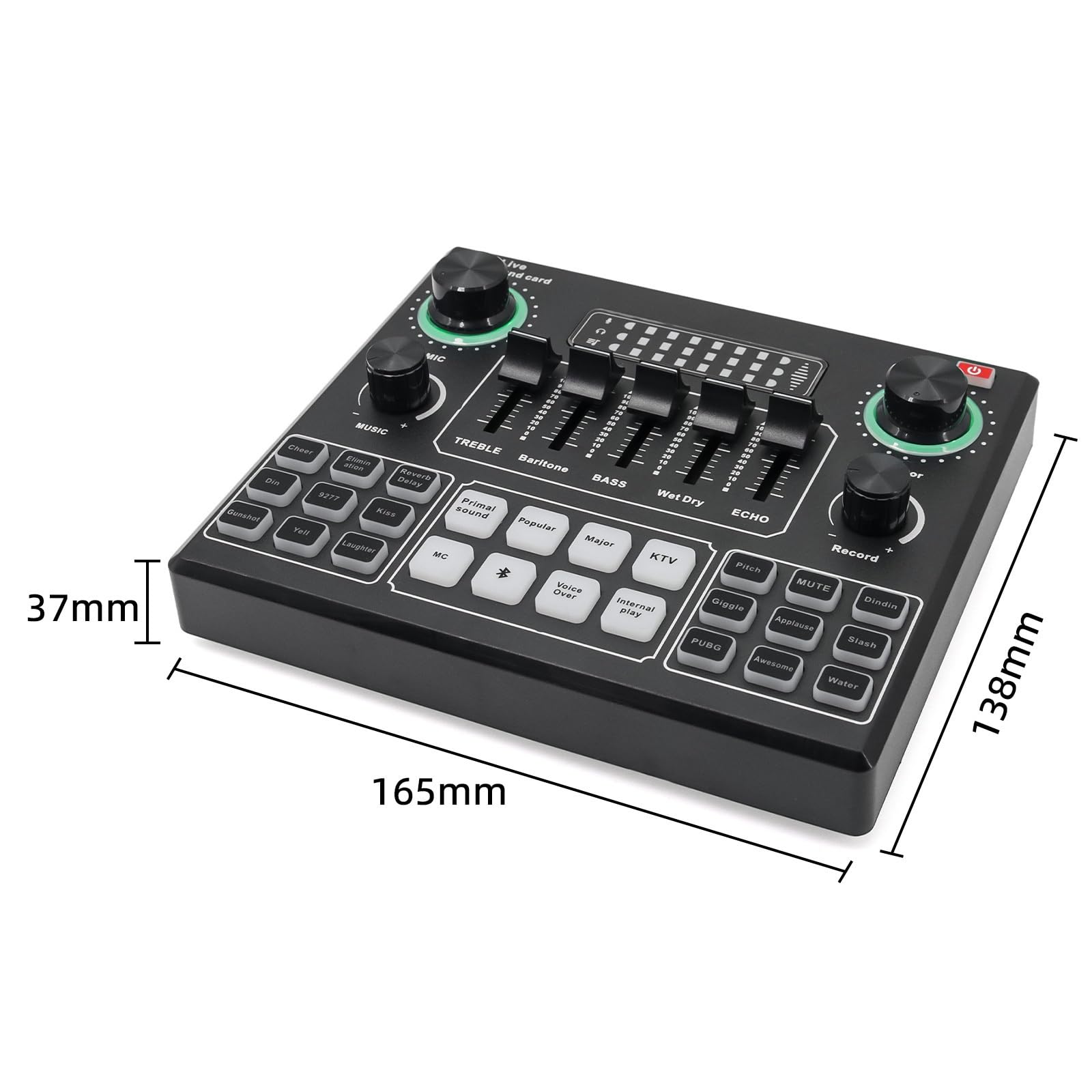 Scheda audio dal vivo e interfaccia con effetti mixer DJ e cambia voce Attrezzatura DJ Mixer vocale