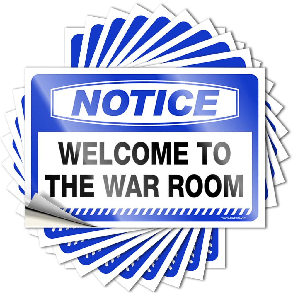 Mechanic Stickers Notice Welcome to The War Room Stickers 10 Pcs Car Sticker Sticker Decals for Cars(6X9CM)