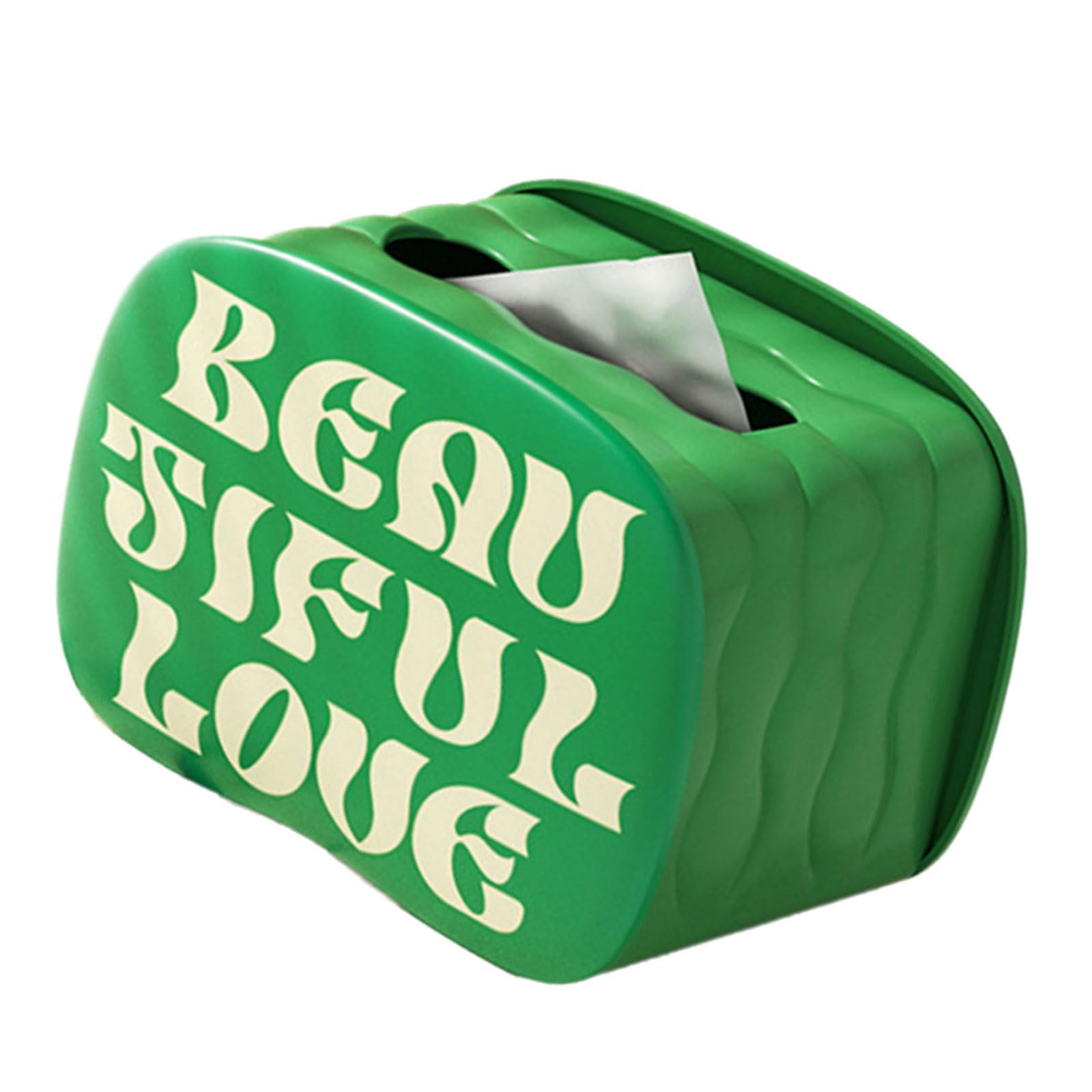 carotoe Contemporary Tissue Storage Box Case Sturdy Craftsmanship Desk Storage Box Home Accessory for Daily Use Tissue