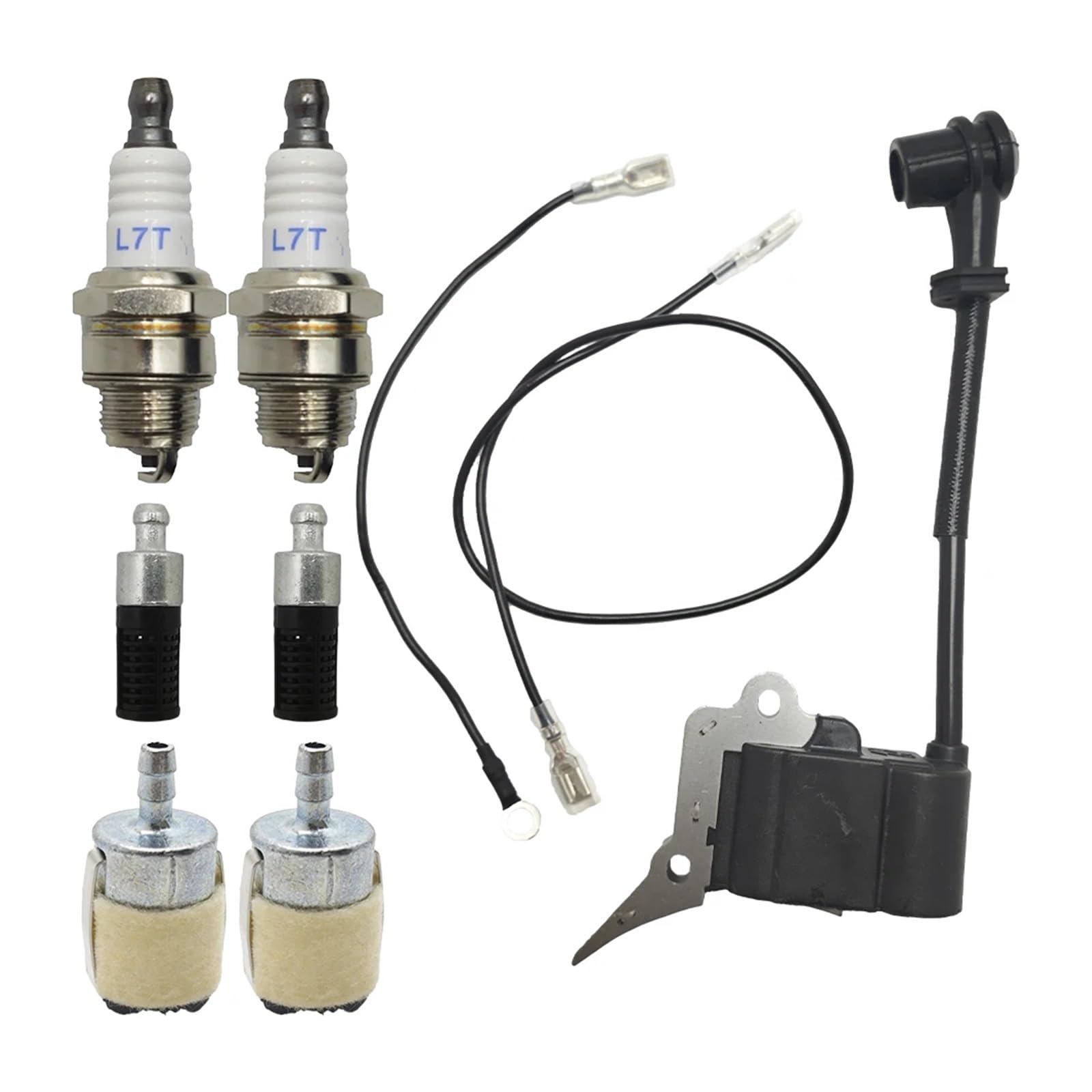 Módulo de bobina de encendido de repuesto, bujía for 2500, piezas de 25 cc, filtro de aceite, filtro de combustible, repuestos for motosierra, herramientas eléctricas de jardín.