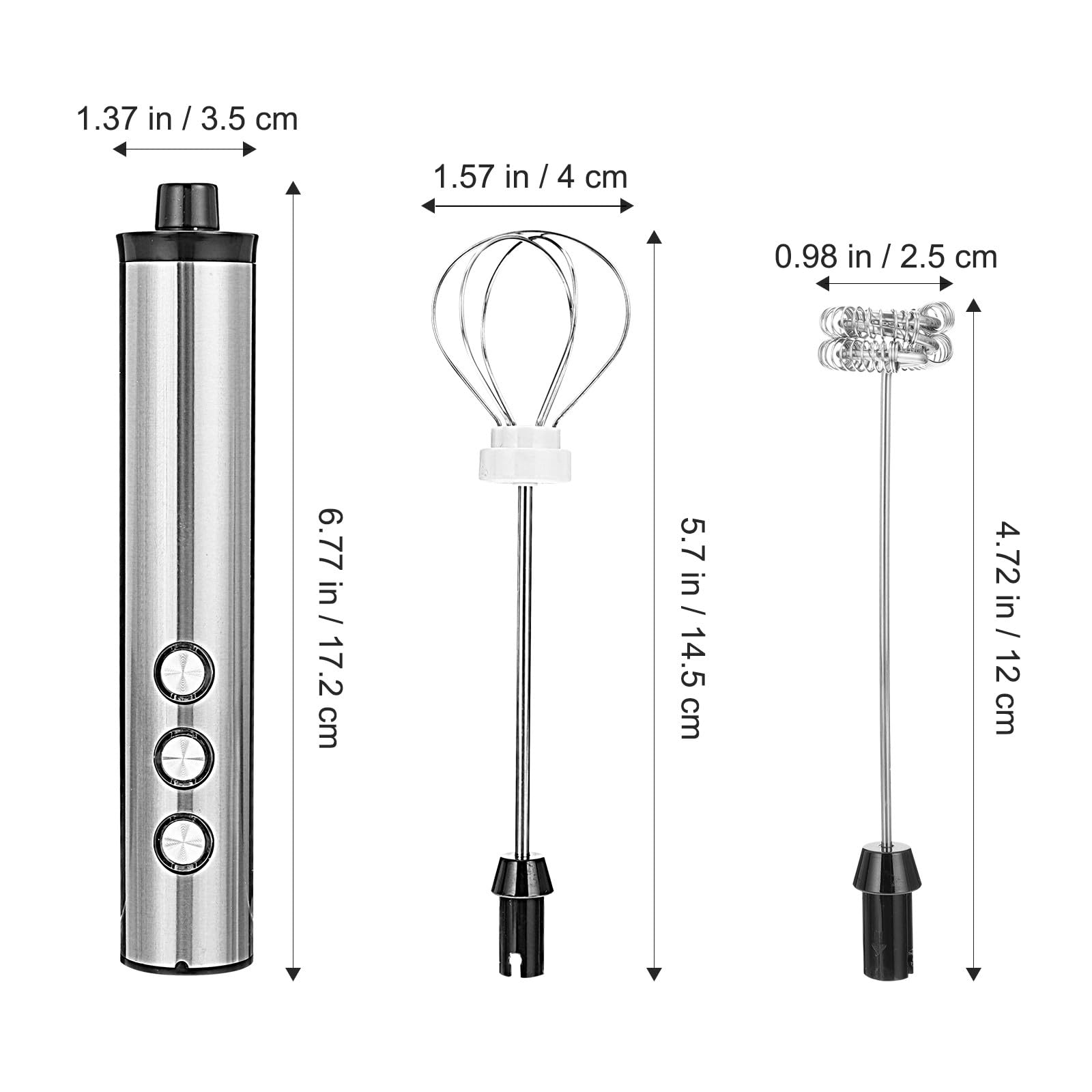 DOITOOL Espumador de Leche Eléctrico Y Batidor de Huevos Portátil, Espumador de Café Ajustable para Uso Doméstico, Juego de Batidores de Mano Recargables por Usb