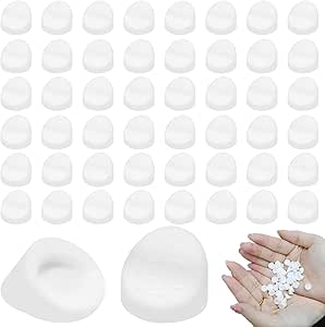 50PCS Entry Door Plugs, 5/16 inch Door Window Screw Hole Frame Plugs for ODL/Western Reflection Door Frame, 1/4 inch White Silicone Hole Cover, Easy Press-Fit Caps for a Clean Finish
