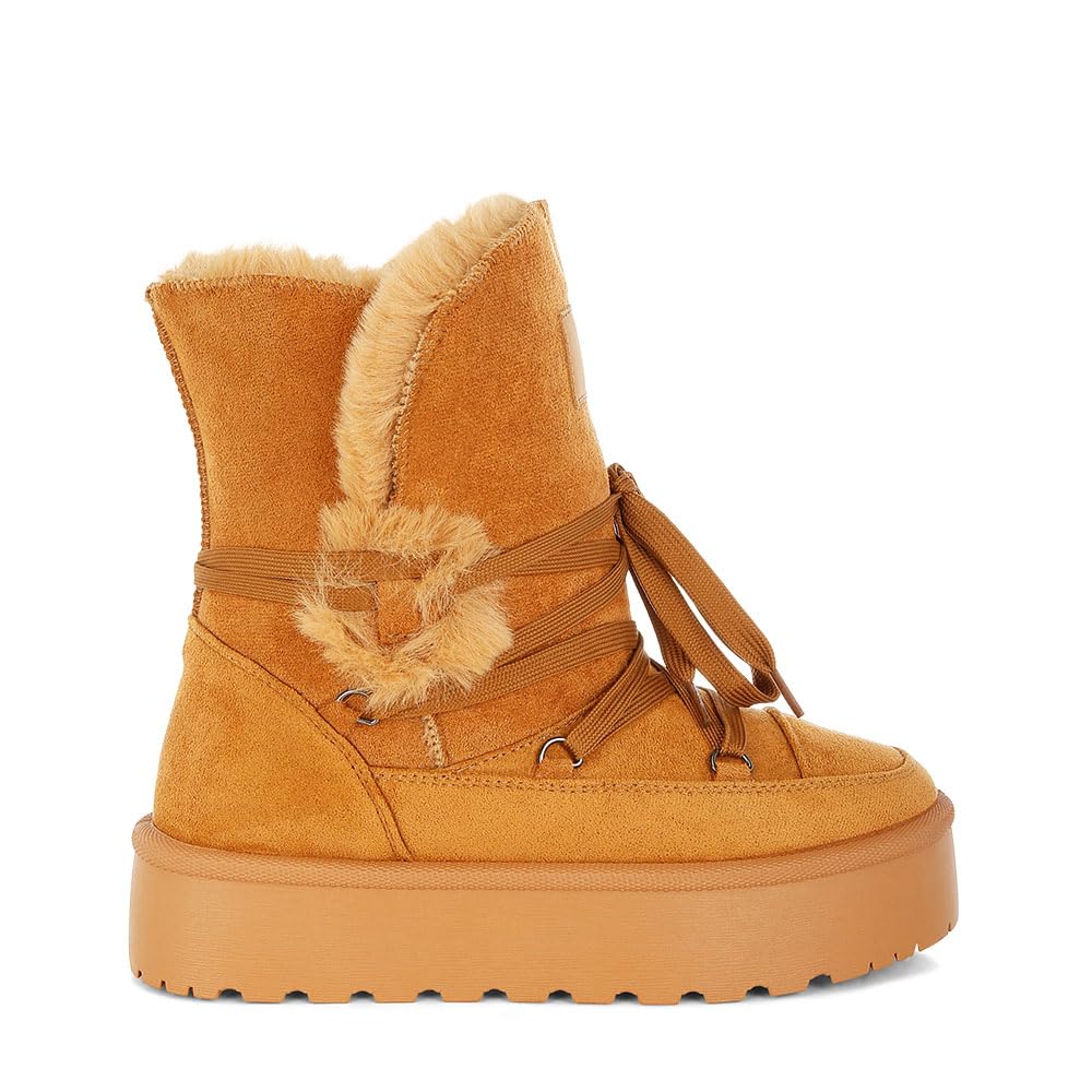 London Rag Noaya Chunky Faux Fur Snow Boots