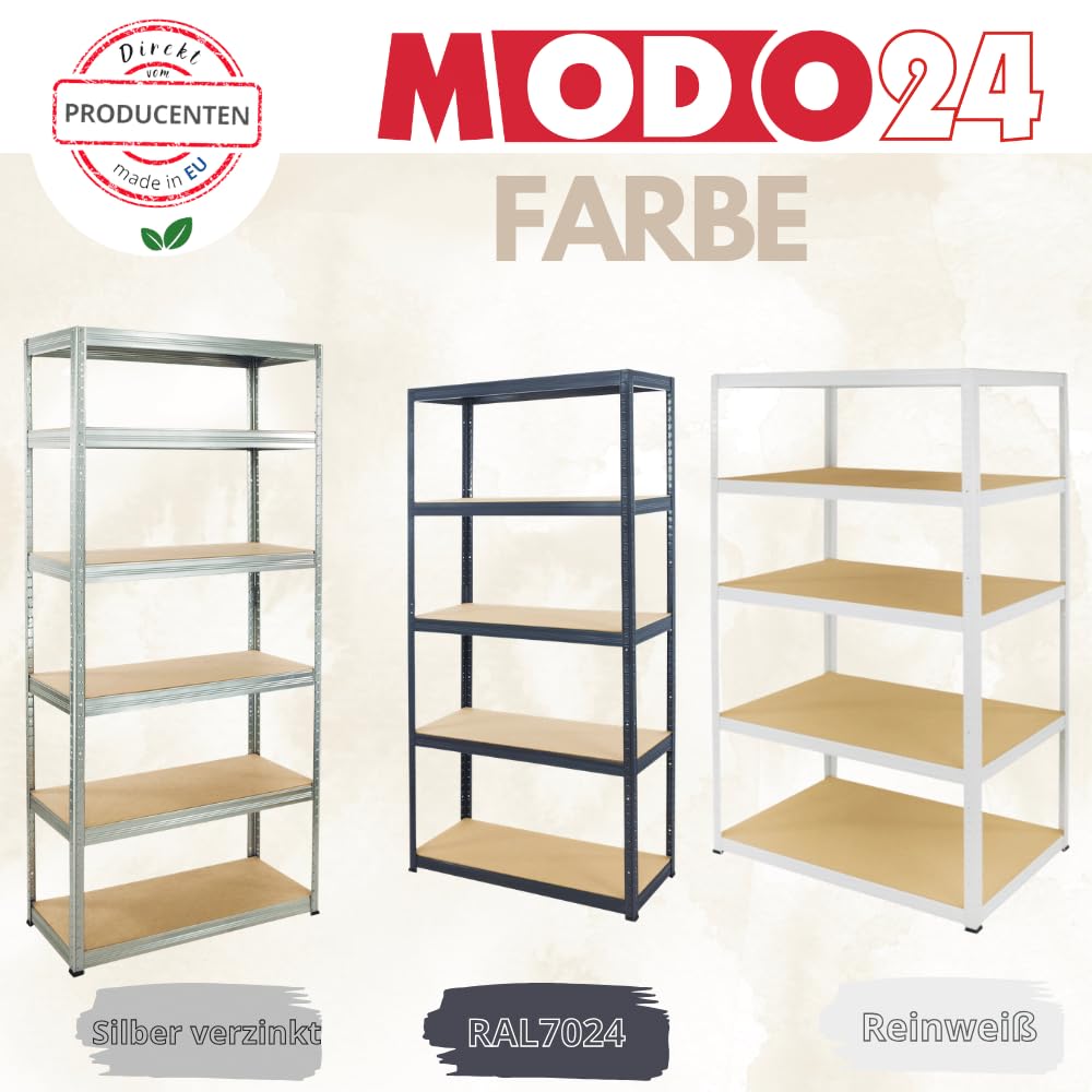 Metallregal Helios 213x120x60cm, Verzinkt, 275kg/Fach, 6 Böden