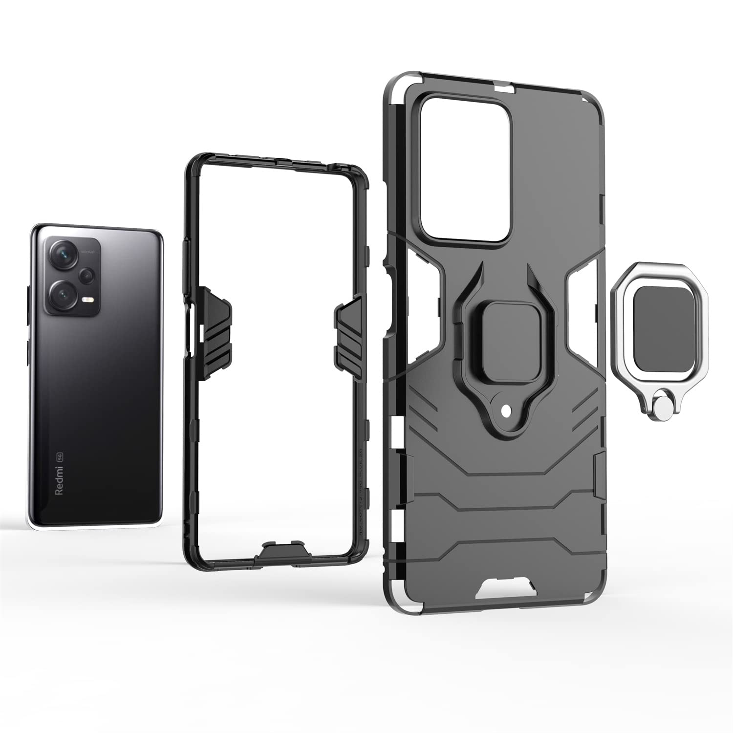 PingGoo Privacy Magnetica Custodia per Xiaomi 12/12 X, Anti Peep Magnetic Adsorbtion Cover Vetro Temperato 9H Privacy Screen Protector Cornice in Metallo Anti Spy Case Cover, Blu