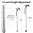 CLOKTA Folding Cane, 5-Level Adjustable Height Lightweight Portable Foldable Walking Canes with Wrist Strap and T Handle for Men Women Seniors (Silver)
