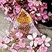 ORGONE Pyramid 3 Layers (RCA) Rose Quartz,Amethyst,Clear Quartz with The Flower of Life Symbol,ORGONITE Energy Generator with Crystal Quartz Point & Exquisite Gemstones & Reiki Energy