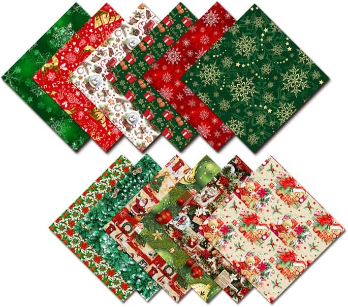 Miniatura 2 de 24 hojas de papel de desecho de Navidad de 6 pulgadas, juego de papel de recortes de Navidad de dibujos animados de una cara para álbum de