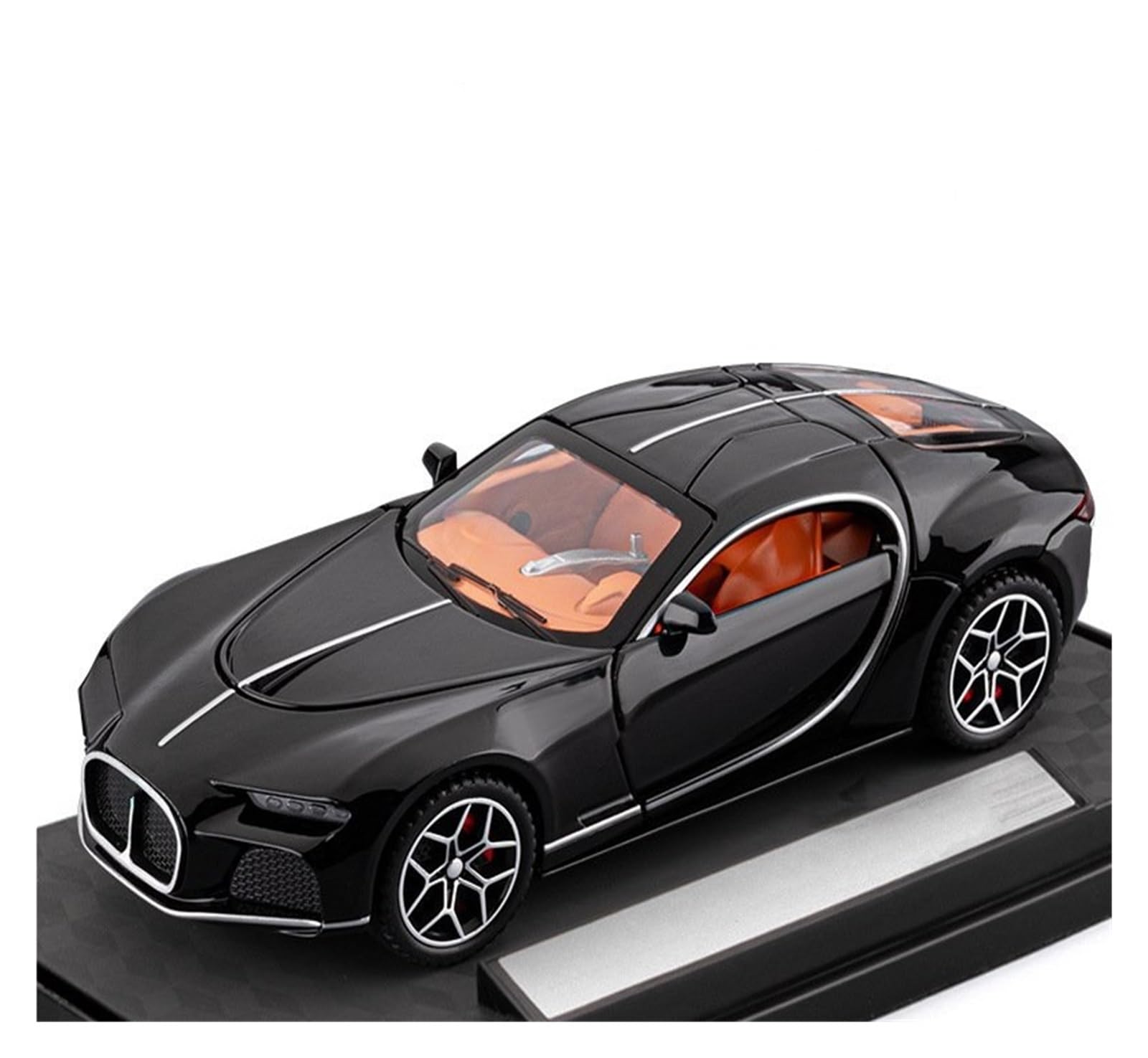 AUDSNI Die-Cast Diecast Car Model 1:32 For Bugatti For Atlantic Alloy Car Model Diecasts Metal Vehicles(Black)