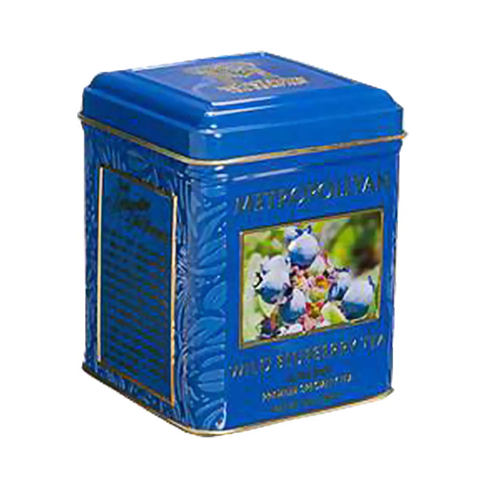 The Metropolitan Tea Company Wild Blueberry Tea, 24 Bags in a Decorative Tin