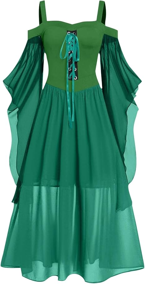 OIOLOYJM Witch Costume Women Sexy Plus Size Renaissance Vampire Gothic Halloween Costumes Woman 2025 Clothes Dresses