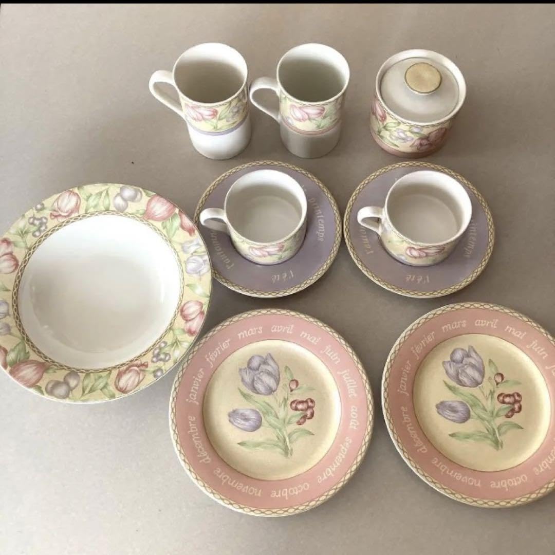 Amazon.co.jp: les saisons レ セゾン 食器セット マグカップ 皿